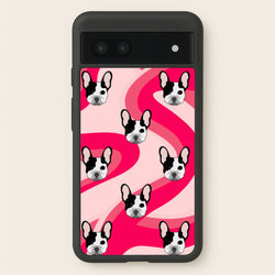 Abstact Frenchie - Dog Pattern  - Dog Patterned Phone Case for Google Pixel 6a