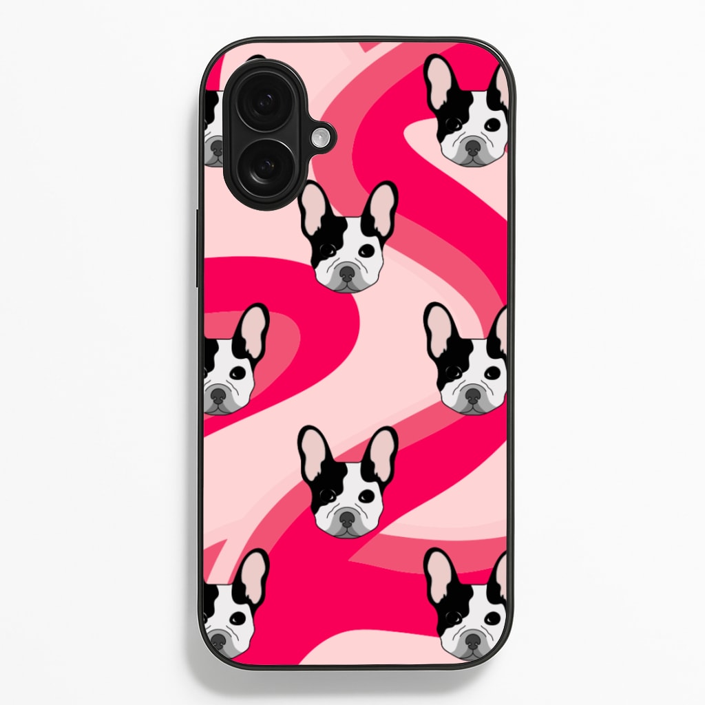 Abstact Frenchie - Dog Pattern  - Dog Patterned Phone Case for iPhone 16 Plus