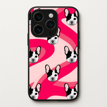Abstact Frenchie - Dog Pattern  - Dog Patterned Phone Case for iPhone 15 Pro