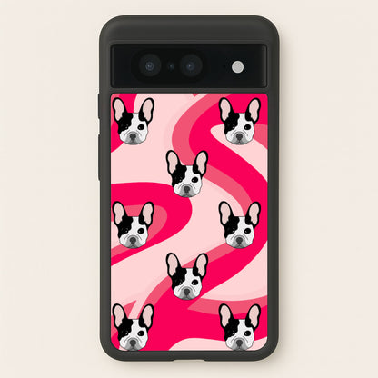 Abstact Frenchie - Dog Pattern  - Dog Patterned Phone Case for Google Pixel 8