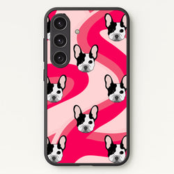Abstact Frenchie - Dog Pattern  - Dog Patterned Phone Case for Galaxy S24