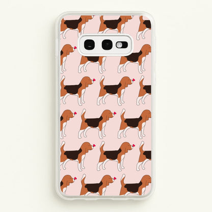 Love Beagle - Dog Pattern  - Dog Patterned Phone Case for Galaxy S10e
