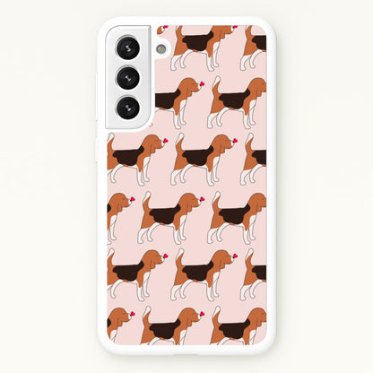 Love Beagle - Dog Pattern  - Dog Patterned Phone Case for Galaxy S22 Plus