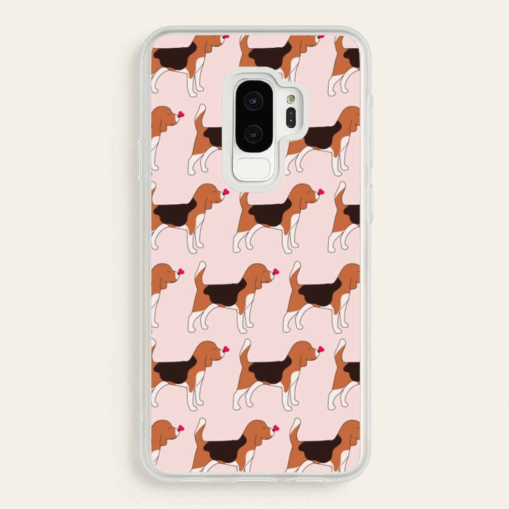 Love Beagle - Dog Pattern  - Dog Patterned Phone Case for Galaxy S9 Plus