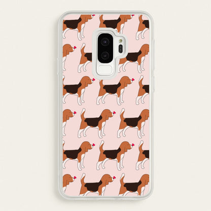 Love Beagle - Dog Pattern  - Dog Patterned Phone Case for Galaxy S9 Plus