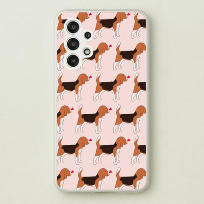 Love Beagle - Dog Pattern  - Dog Patterned Phone Case for Galaxy A13