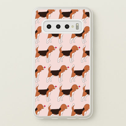 Love Beagle - Dog Pattern  - Dog Patterned Phone Case for Galaxy S10 Plus