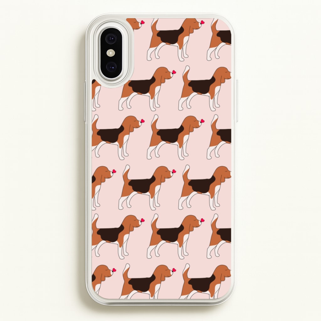 Love Beagle - Dog Pattern  - Dog Patterned Phone Case for iPhone XS Max
