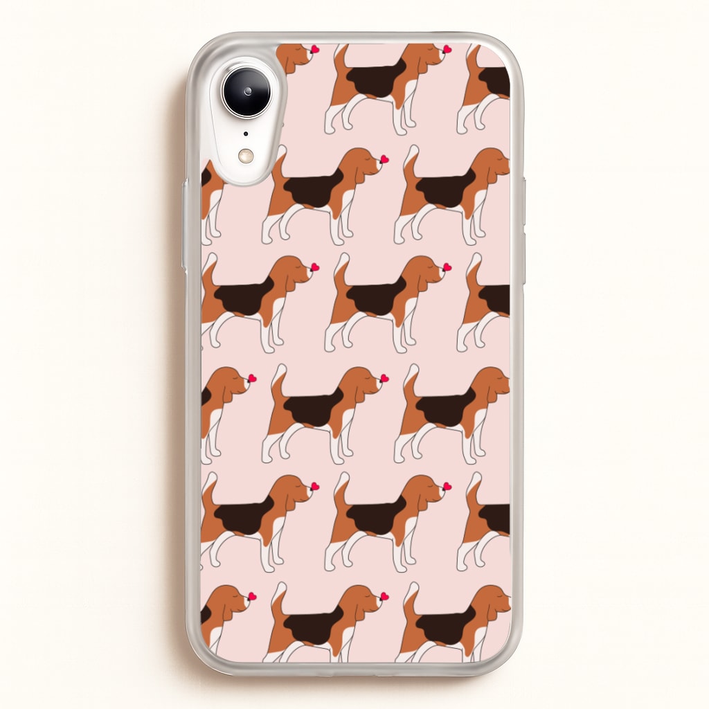 Love Beagle - Dog Pattern  - Dog Patterned Phone Case for iPhone XR