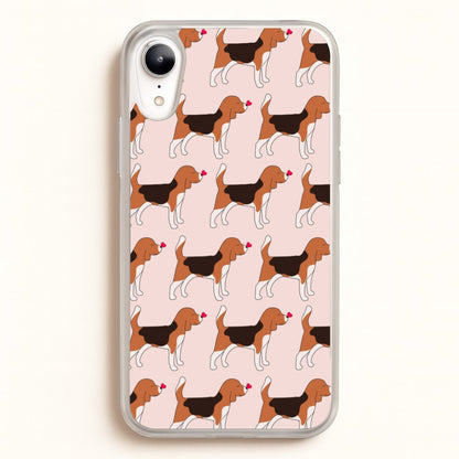 Love Beagle - Dog Pattern  - Dog Patterned Phone Case for iPhone XR