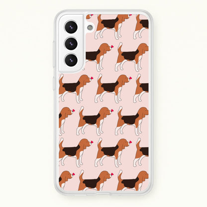 Love Beagle - Dog Pattern  - Dog Patterned Phone Case for Galaxy S21FE