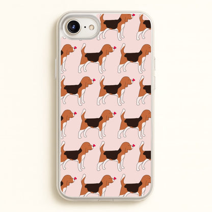 Love Beagle - Dog Pattern  - Dog Patterned Phone Case for iPhone 6 / 7 / 8 / SE