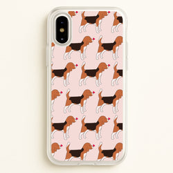 Love Beagle - Dog Pattern  - Dog Patterned Phone Case for iPhone X / XS