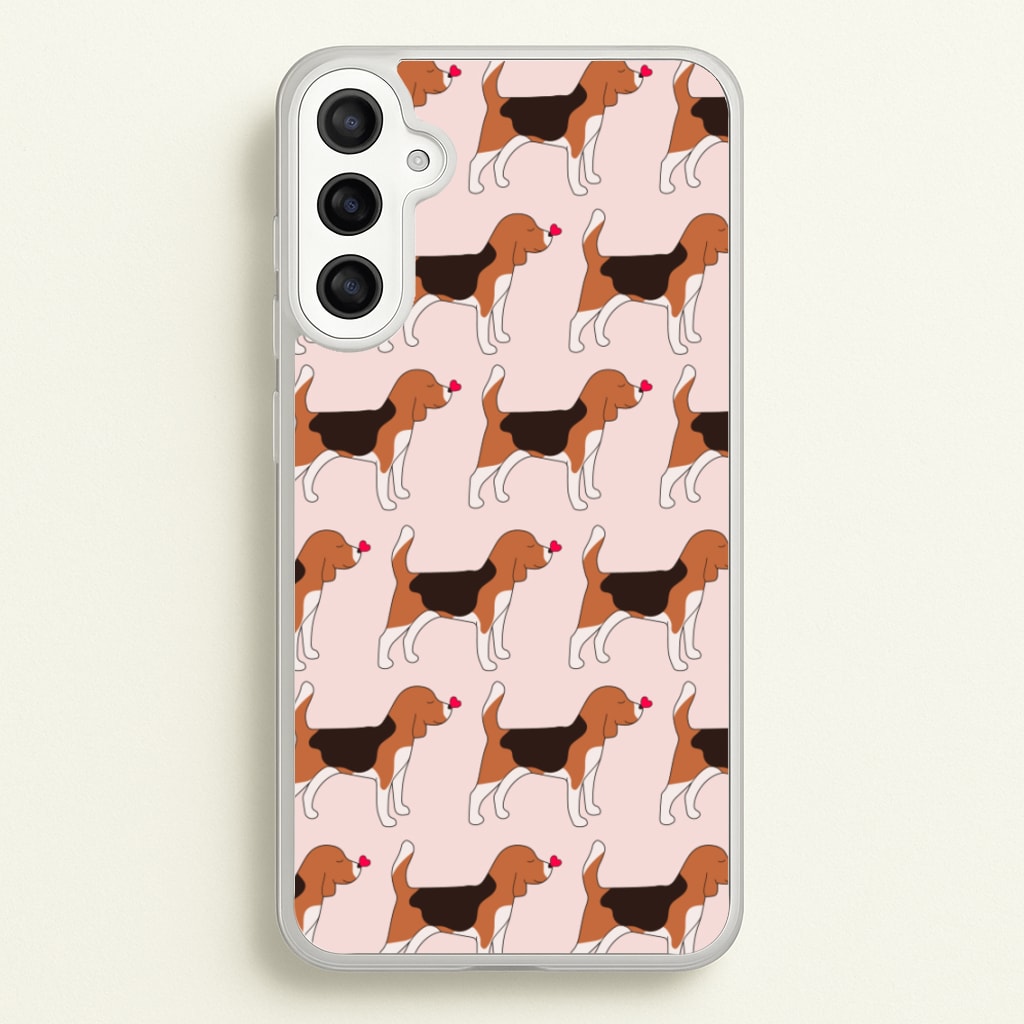 Love Beagle - Dog Pattern  - Dog Patterned Phone Case for Galaxy A34