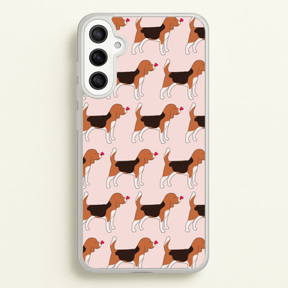 Love Beagle - Dog Pattern  - Dog Patterned Phone Case for Galaxy A34