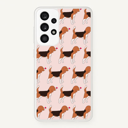 Love Beagle - Dog Pattern  - Dog Patterned Phone Case for Galaxy A33