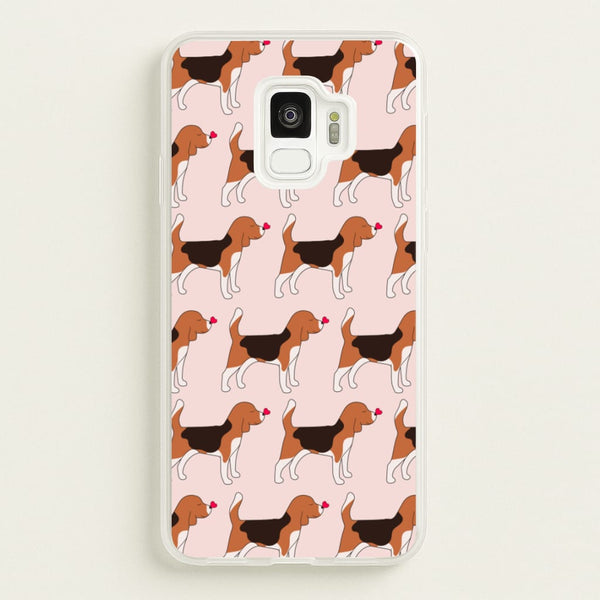 Love Beagle - Dog Pattern  - Dog Patterned Phone Case for Galaxy S9
