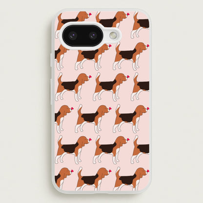 Love Beagle - Dog Pattern  - Dog Patterned Phone Case for Google Pixel 9a