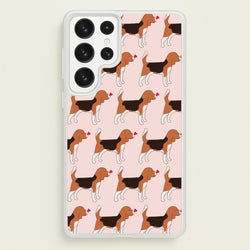 Love Beagle - Dog Pattern  - Dog Patterned Phone Case for Galaxy S22 Ultra