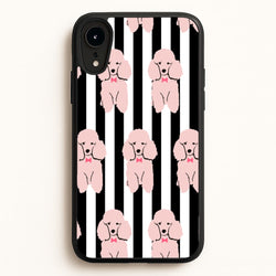 Striped Poodle - Dog Pattern  - Dog Patterned Phone Case for iPhone XR