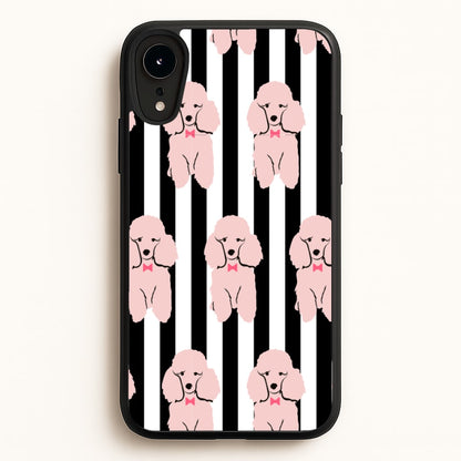 Striped Poodle - Dog Pattern  - Dog Patterned Phone Case for iPhone XR
