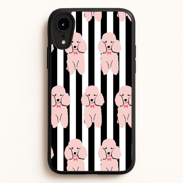 Striped Poodle - Dog Pattern  - Dog Patterned Phone Case for iPhone XR