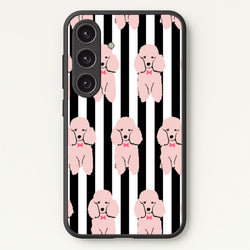 Striped Poodle - Dog Pattern  - Dog Patterned Phone Case for Galaxy S24