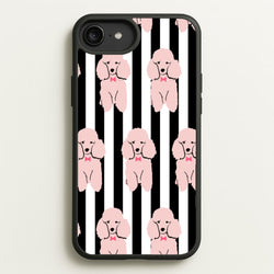 Striped Poodle - Dog Pattern  - Dog Patterned Phone Case for iPhone 6 Plus / 7 Plus / 8 Plus