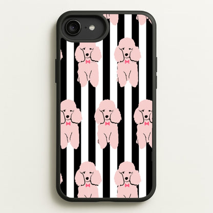 Striped Poodle - Dog Pattern  - Dog Patterned Phone Case for iPhone 6 Plus / 7 Plus / 8 Plus