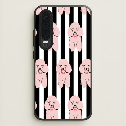 Striped Poodle - Dog Pattern  - Dog Patterned Phone Case for Huawei P30