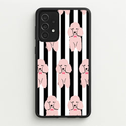 Striped Poodle - Dog Pattern  - Dog Patterned Phone Case for Galaxy A52 / A52s