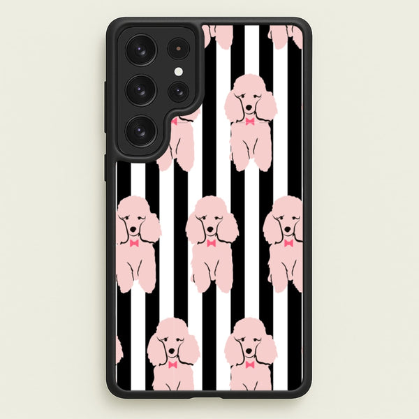 Striped Poodle - Dog Pattern  - Dog Patterned Phone Case for Galaxy S22 Ultra