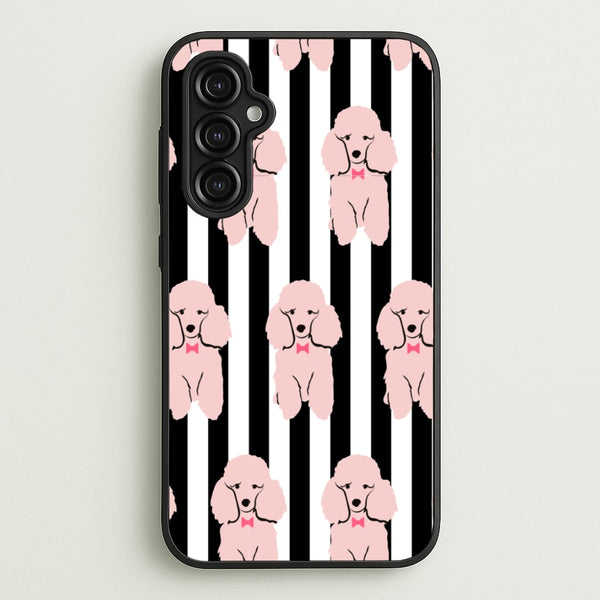 Striped Poodle - Dog Pattern  - Dog Patterned Phone Case for Galaxy A14
