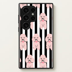 Striped Poodle - Dog Pattern  - Dog Patterned Phone Case for Galaxy S24 Ultra