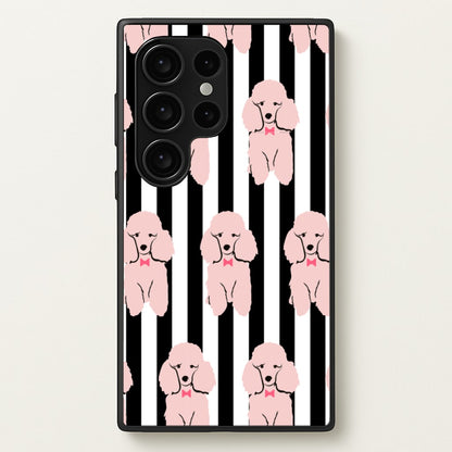 Striped Poodle - Dog Pattern  - Dog Patterned Phone Case for Galaxy S24 Ultra