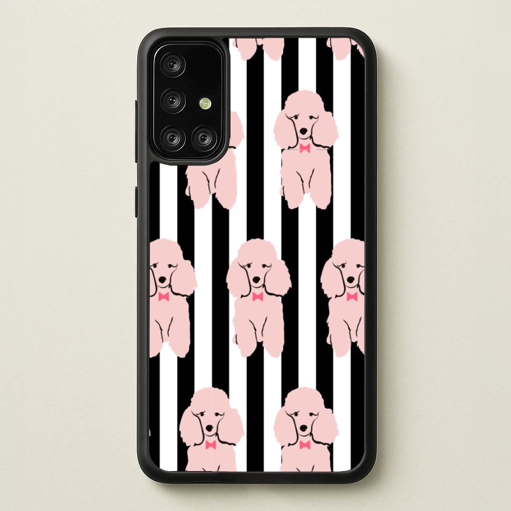 Striped Poodle - Dog Pattern  - Dog Patterned Phone Case for Galaxy A71