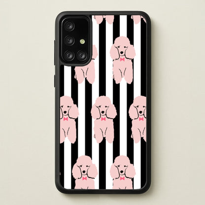 Striped Poodle - Dog Pattern  - Dog Patterned Phone Case for Galaxy A71