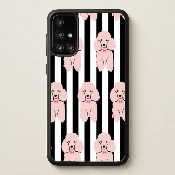 Striped Poodle - Dog Pattern  - Dog Patterned Phone Case for Galaxy A71
