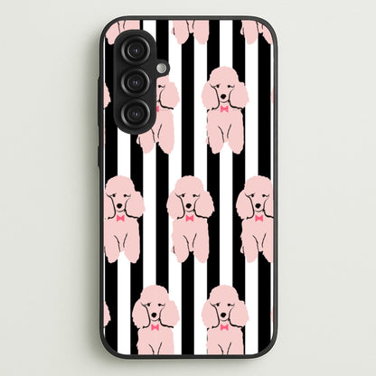 Striped Poodle - Dog Pattern  - Dog Patterned Phone Case for Galaxy S23FE