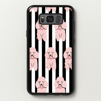 Striped Poodle - Dog Pattern  - Dog Patterned Phone Case for Galaxy S8