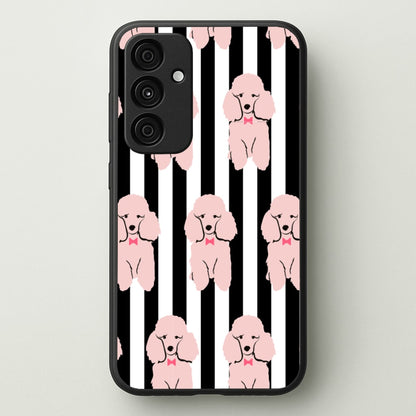 Striped Poodle - Dog Pattern  - Dog Patterned Phone Case for Galaxy A15
