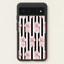 Striped Poodle - Dog Pattern  - Dog Patterned Phone Case for Google Pixel 6