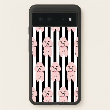 Striped Poodle - Dog Pattern  - Dog Patterned Phone Case for Google Pixel 6