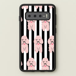 Striped Poodle - Dog Pattern  - Dog Patterned Phone Case for Galaxy S10