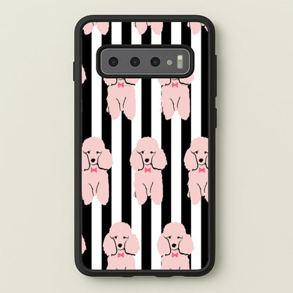 Striped Poodle - Dog Pattern  - Dog Patterned Phone Case for Galaxy S10