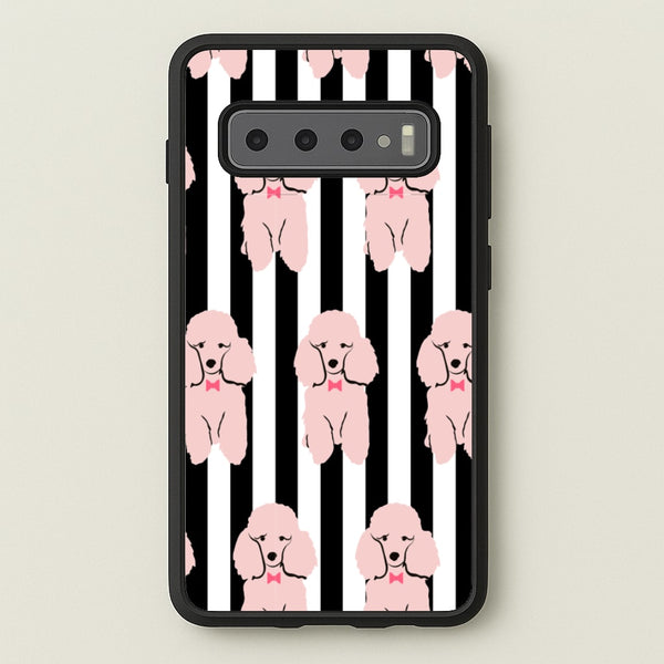 Striped Poodle - Dog Pattern  - Dog Patterned Phone Case for Galaxy S10