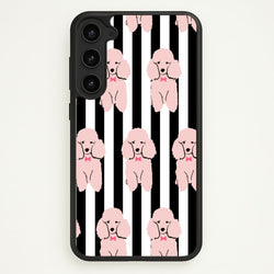 Striped Poodle - Dog Pattern  - Dog Patterned Phone Case for Galaxy S23