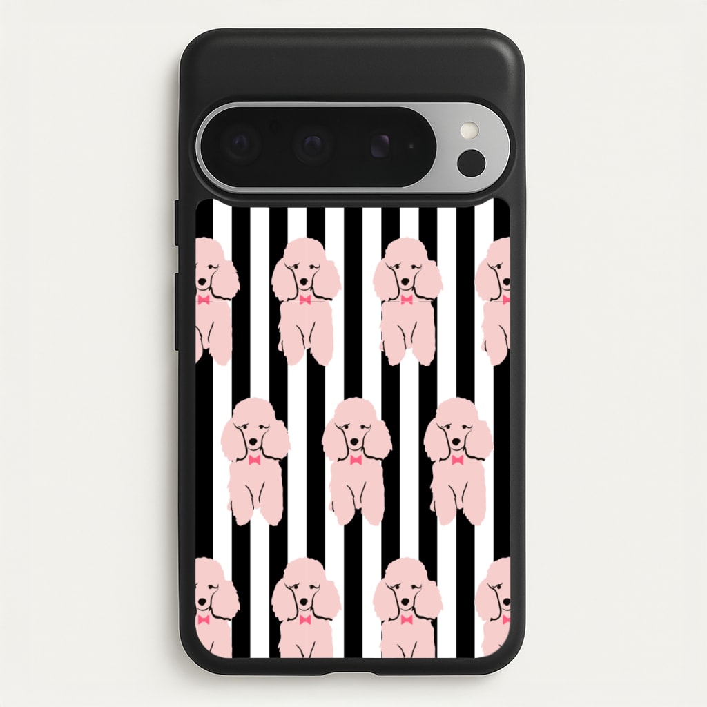 Striped Poodle - Dog Pattern  - Dog Patterned Phone Case for Google Pixel 9 Pro XL