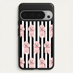 Striped Poodle - Dog Pattern  - Dog Patterned Phone Case for Google Pixel 9 Pro XL