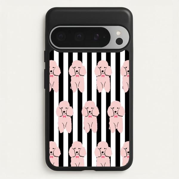 Striped Poodle - Dog Pattern  - Dog Patterned Phone Case for Google Pixel 9 Pro XL
